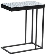 Artekko Ublaox Τραπέζι Βοηθητικό Πουα Μαύρο-Μπλέ (45x45x68)cm Artekko 44730