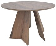 Τραπέζι Bibble mdf σε καρυδί απόχρωση Φ120x76εκ Υλικό: MDF - PAPER WOOD 357-000022