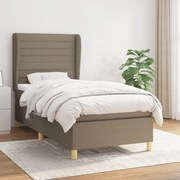 ΚΡΕΒΑΤΙ BOXSPRING ΜΕ ΣΤΡΩΜΑ TAUPE 90X190 ΕΚ.ΥΦΑΣΜΑΤΙΝΟ 3128569