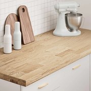 vidaXL πάγκος εργασίας κουζίνας 140x63,5x4 εκ. στερεό δρυς ορθογώνιο