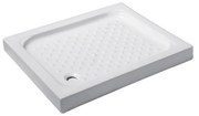 Karag Porcelain Ντουζιέρα ορθογώνια πορσελάνης 80x120x11cm Λευκή