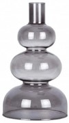 Κηροπήγιο Circles PT3893BK 10x20cm Black Present Time Glass