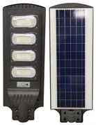 Ηλιακό Φωτιστικό Δρόμου LED 120W Μαύρο ΙΡ65 Ανιχνευτής Κίνησης Τηλεχειριστήριο 22246 Interlight-22246-Μαύρο 22246
