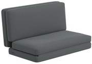 HOMCOM 3-σε-1 αναδιπλούμενος πολυθρόνα-κρεβάτι, πλάτους 138 cm, σκούρο γκρι