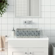 Νιπτήρας Ορθογώνιος Γκρι/Μπλε 46 x 35,5 x 13 εκ. Κεραμικός