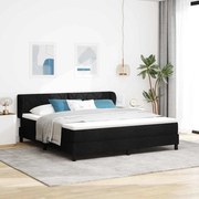 vidaXL Κρεβάτι box spring με στρώμα Μαύρο 180 x 200 cm ύφασμα