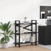 vidaXL Ράφι Βιβλίων Μαύρη Οξυά 100 x 33,5 x 102 εκ Επεξεργασμένο ξύλο