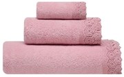 Πετσέτες Zizel (Σετ 3τμχ) Pink Kentia Σετ Πετσέτες 70x140cm 100% Βαμβάκι