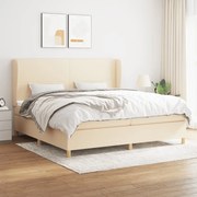 ΚΡΕΒΑΤΙ BOXSPRING ΜΕ ΣΤΡΩΜΑ ΚΡΕΜ 200X200 ΕΚ. ΥΦΑΣΜΑΤΙΝΟ 3128394