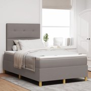 vidaXL Κρεβάτι με ελατήριο και στρώμα ταπεί 120x200 εκ. Ύφασμα