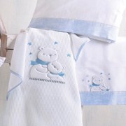 Σεντόνια Βρεφικά Snowball Με Κέντημα (Σετ 3τμχ) Ciel Ρυθμός Κούνιας 100x160cm 100% Cotton