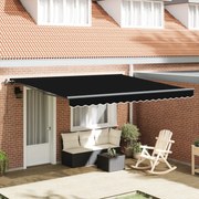 vidaXL Μηχανική Ανασυρόμενη Τέντα Μαύρη 400 x 300 εκ