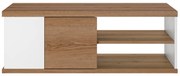 Insi Otello τραπεζάκι σαλονιού 110x60x40εκ. Helvezia Oak / Λευκ΄ό  0121.GM71