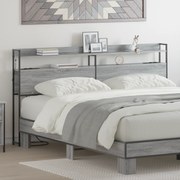vidaXL Κεφαλάρι Αποθήκης με ράφι Γκρι sonoma 200 cm Επεξεργασμένο ξύλο