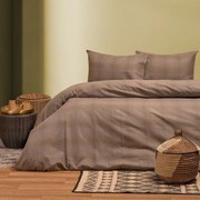 Σεντόνια Φανελένια Solo (Σετ 3τμχ) Choco Melinen Μονό 170x260cm 100% Βαμβακερή Φανέλα