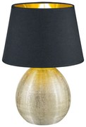 Φωτιστικό Επιτραπέζιο Luxor R50631079 1xE27 60W Φ24cm 35cm Gold-Black RL Lighting Κεραμικό,Ύφασμα