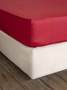 Σεντόνι Μονό με Λάστιχο Superior Satin - Red - Nima Home