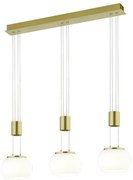 Κρεμαστό Φωτιστικό Brass Mat 82xH150cm LED 3x8w 3x900lm 3000K Switch Dimmer Trio Lighting Madison 342010308