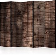 Διαχωριστικό με 5 τμήματα - Dark Brown Boards II [Room Dividers]