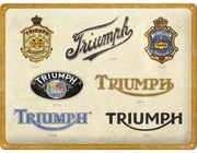 Μεταλλική πινακίδα Triumph - Logo Evolution