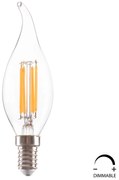 ΛΑΜΠΤΗΡΑΣ HM4047.01 ΣΤΥΛ ΦΛΟΓΑ LED FILAMENT 6W E14 3000K ΔΙΑΦΑΝΟ DIMMABLE (1 Τεμμάχια)