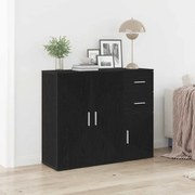 vidaXL Μπουφές Μαύρης Δρυός 91x29,5x75 εκ. από Τεχνητό Ξύλο