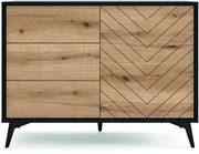 Lh-homefurniture Μπουφές Diamond με συρτάρια Ανθρακί+Evoke 104x77x39cm P_DM_21_1d3s
