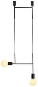 Φωτιστικό Οροφής Δίφωτο Aca Kyoto TNK852P38BK Black