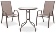 Τραπεζαρία Κήπου Watson-Calan 200-000308 (Σετ 3τμχ) Brown Two Seater
