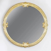 Καθρέπτης Τοίχου Στρογγυλός 751-11014 60x2x60cm Gold Estheti Home Ξύλο,Γυαλί