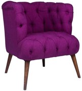 Πολυθρόνα West Monroe 558ZEN1184 75x80x76cm Purple Polyester,Ξύλο