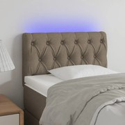 vidaXL Κεφαλάρι Κρεβατιού LED Taupe 80x7x78/88 εκ. Υφασμάτινο