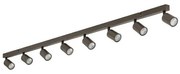 Πλαφονιέρα Φωτιστικό Οροφής 8xGU10 10W IP20 Top TK Lighting-6184-Καφέ 6184