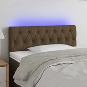 vidaXL Κεφαλάρι Κρεβατιού LED Σκούρο Καφέ 90x7x78/88 εκ. Υφασμάτινο