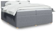 ΚΡΕΒΑΤΙ BOXSPRING ΜΕ ΣΤΡΩΜΑ ΑΝΟΙΧΤΟ ΓΚΡΙ 200X200 ΕΚ. ΥΦΑΣΜΑΤΙΝΟ 3289856