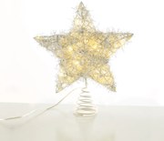 "SILVER CONVEX STAR" 20 MINI WW LED ΛΑΜΠ. ΜΠΑΤ. 3ΧΑΑ,IP20 23x5x20cm ACA X11201122