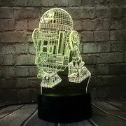 Intra απο ξύλο plywood 3mm-4mm πάχος - Star Wars R2-D2 3D Illusion Lamp Δίασταση 30x30 cm Intraeaxys-6o3yrzq7