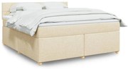 ΚΡΕΒΑΤΙ BOXSPRING ΜΕ ΣΤΡΩΜΑ ΚΡΕΜ 180X200 ΕΚ. ΥΦΑΣΜΑΤΙΝΟ 3286764