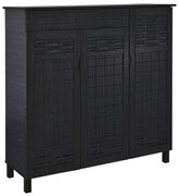WOODWELL Ε8377Παπουτσοθήκη - Ντουλάπι 3 Πόρτες με 1 Συρτάρι Απόχρωση Zebrano 115x38x119cm Ε8377