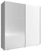 Lh-homefurniture Ντουλάπα Συρόμενη Mika 2 Χρώμα Λευκό  200x214x63 cm 24112-MK2w-200