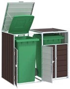 vidaXL Πλαίσιο Κάδων Απορριμμάτων Διπλό Κάδοι 144x81x113 εκ. Ατσάλι