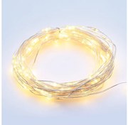 Λαμπάκια Σειρά 100 LED Θερμό Φως Ασημί Καλώδιο Χάλκινο 8 Προγράμματα IP44 10μ και 3μ 1,8W X01100112 ACA-X01100112-Ασημί X01100112