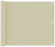 vidaXL Διαχωριστικό Βεράντας Κρεμ 75 x 500 εκ. Ύφασμα Oxford