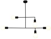 Κρεμαστό Φωτιστικό Οροφής 5xE27 G95 LED Rodney Homelighting-77-3811-Μαύρο 77-3811