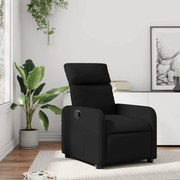 vidaXL Πολυθρόνα Ανακλινόμενη Μαύρη από Συνθετικό Δέρμα