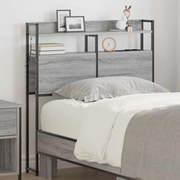 vidaXL Κεφαλάρι Αποθήκης με ράφι Γκρι sonoma 90 cm Επεξεργασμένο ξύλο
