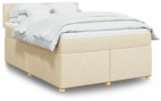 Κρεβάτι Boxspring με Στρώμα Κρεμ 160x200 εκ. Υφασμάτινο - Κρεμ