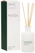 Αρωματικό Χώρου Με Sticks Mood 25 Μούσα 100ml Secret Wood Kentia Γυαλί