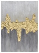 Πίνακας Σε Καμβά Sed 022881 50x70xH3cm Grey-Gold Vertical Καμβάς