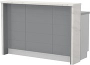 Πάγκος νησίδας Hudson-Μήκος: 150 εκ.-Γκρι-White Marble
